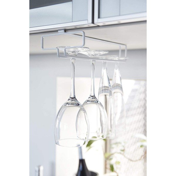 Bijeli metalni viseći stalak za čaše Tower – YAMAZAKI-image-1