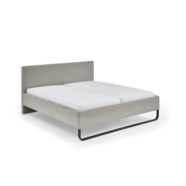 Sivo-smeđi tapecirani bračni krevet 180x200 cm Swing – Meise Möbel