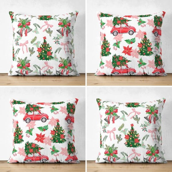 Tekstilne jastučnice s božićnim motivom u setu 4 komada 43x43 cm - Mila Home-image-3