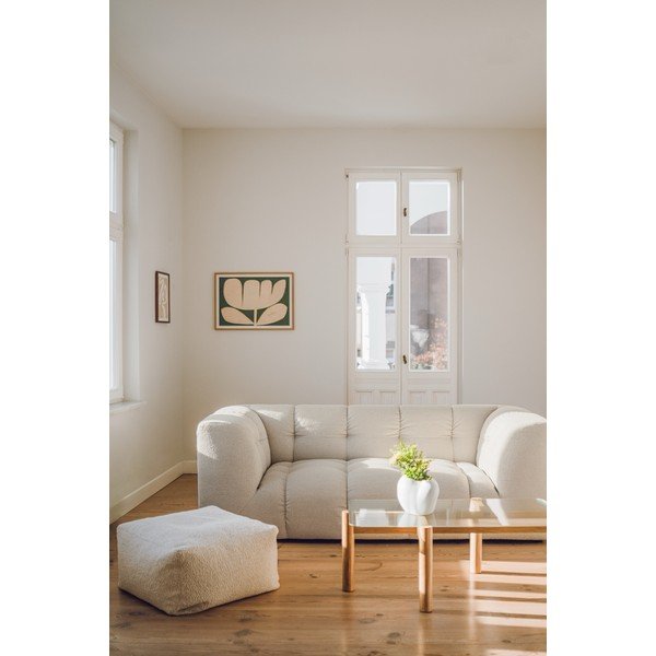 Stolić za kavu sa staklenom pločom stola u prirodnoj boji 55x105 cm Kob – noo.ma-image-2