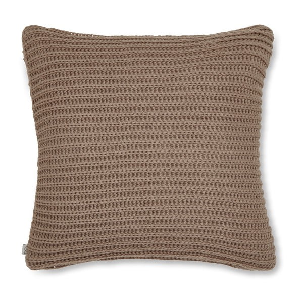 Smeđa pletena jastučnica Catherine Lansfield Knit, 45 x 45 cm