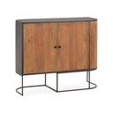 Komoda od masivnog manga u prirodnoj boji 110x90x40 cm Curve – MOME