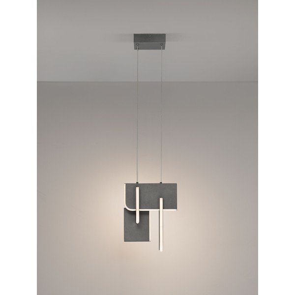 Svijetlo siva metalna LED viseća svjetiljka s mogućnosti zatamnjivanja Totem – Nova Luce-image-3
