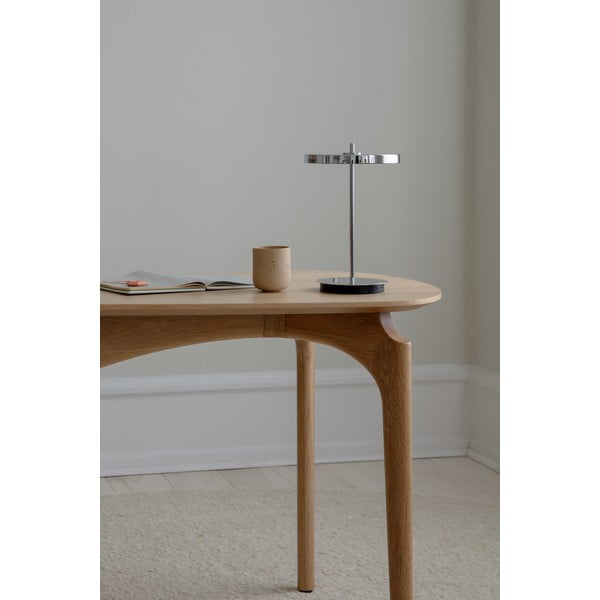 LED stolna lampa s mogućnosti zatamnjivanja u srebrnoj boji s metalnim sjenilom (visina 31 cm) Asteria Move – UMAGE-image-3