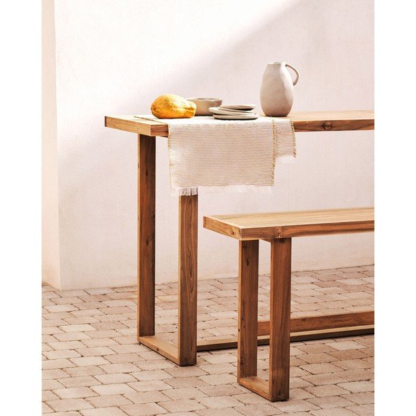 Vrtni barski stol od masivne tikovine 140x70 cm Canadell – Kave Home-image-1