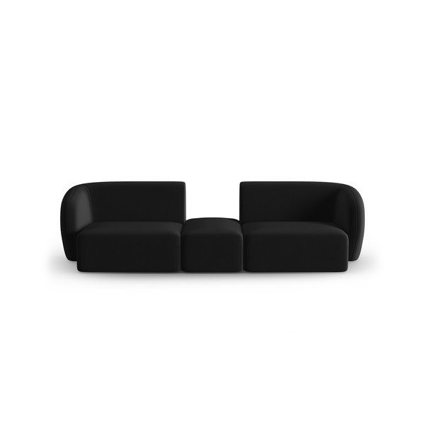 Crna baršunasti sofa 246 cm Paolo – Milo Casa