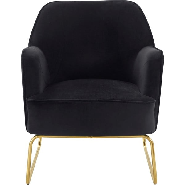 Crna baršunasta fotelja Joshua - Støraa-image-1