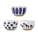 Bijele/plave zdjelice u setu 3 kom od kamenine 500 ml Linora – Bloomingville