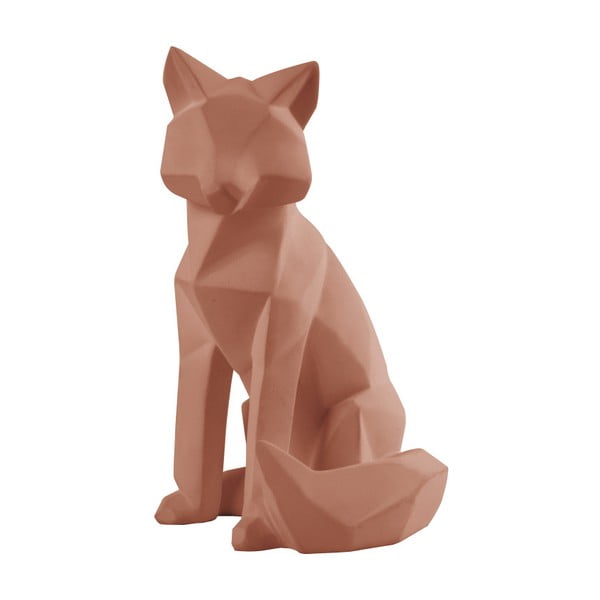 Mat smeđa statueta PT LIVING Origami Fox, visina 26 cm