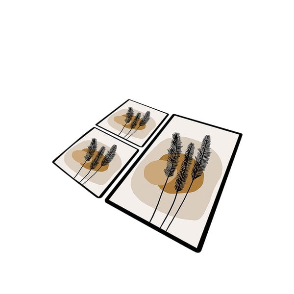 Smeđe kupaonske prostirke u setu 3 kom 60x100 cm Day Sunrise – Foutastic