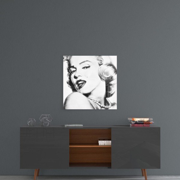 Staklena slika insigne Marilyn Monroe, 40 x 40 cm-image-1
