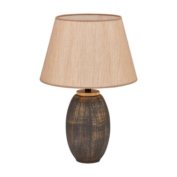 Siva/bež stolna lampa s tekstilnim sjenilom (visina 46 cm) Yakamoz – Opviq lights