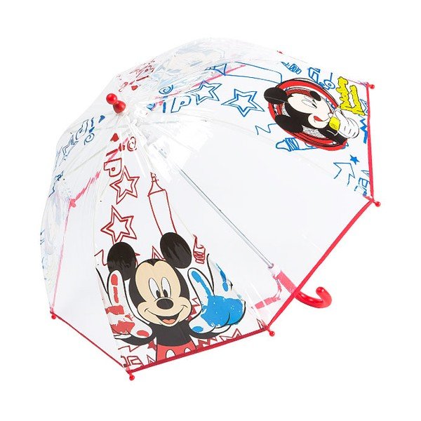 Dječji prozirni štapić kišobran Birdcage Mickey Mouse, ⌀ 60 cm-image-2