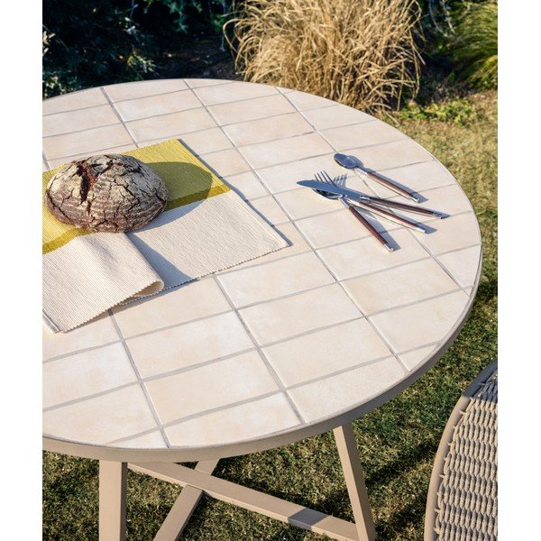 Okrugao vrtni stol s keramičkom daskom ø 90 cm Tella – Kave Home-image-2