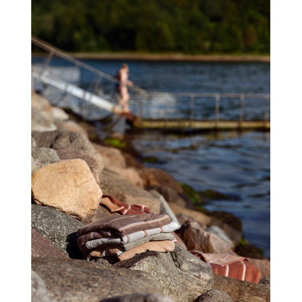 Smeđi/bež pamučan ručnik 70x140 cm Sauna – Zone-image-2