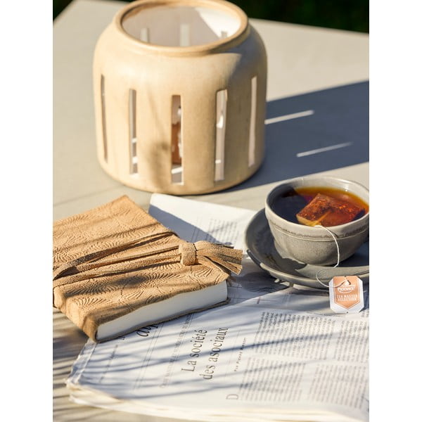 Sive šalice u setu 2 kom za cappuccino od kamenine 180 ml Raben – Bloomingville-image-1