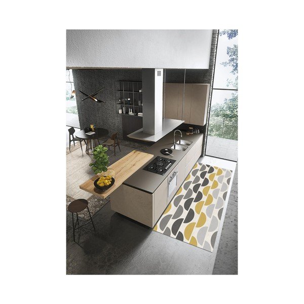 Sivo-žuti gazište Floorita Halfmoon, 60 x 190 cm-image-3
