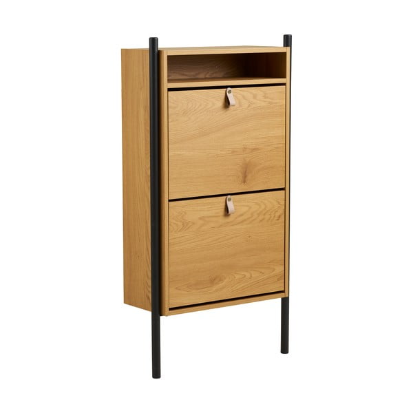 Preklopni ormarić za cipele u dekoru hrasta u prirodnoj boji 62x118x26 cm Barco – House Nordic-image-3