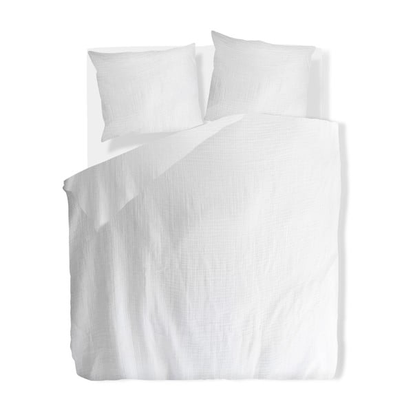 Bijela posteljina za bračni krevet od muslina 200x200 cm Plain Muslin – Butter Kings-image-2