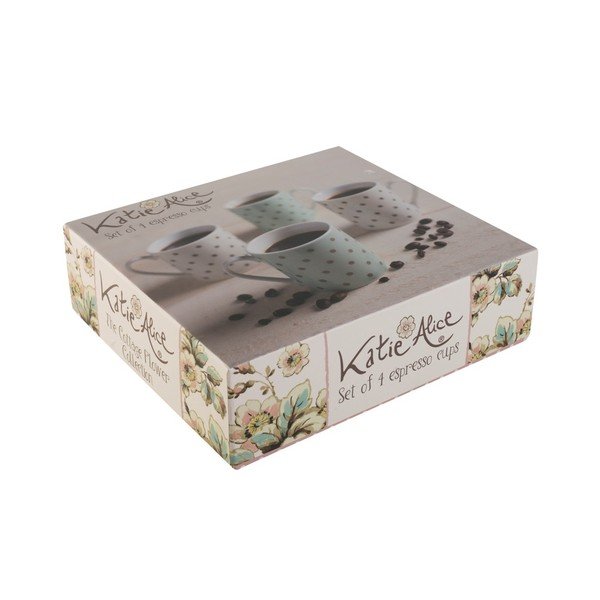 Set od 4 porculanske šalice za espresso Creative Tops Cottage Flowers, 60 ml-image-1