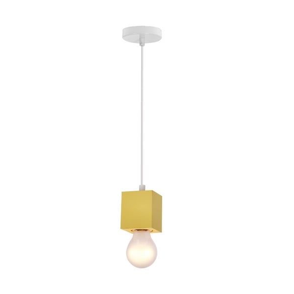Žuta /bijela viseća svjetiljka Cubick – Candellux Lighting