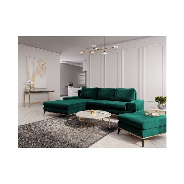 Zeleni puf s baršunastom navlakom Windsor & Co Sofas Astre-image-4