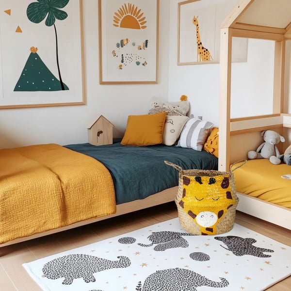 Žuta /u prirodnoj boji dječja kutija za pohranu od morske trave ø 30x28 cm Giraffe – Compactor-image-1