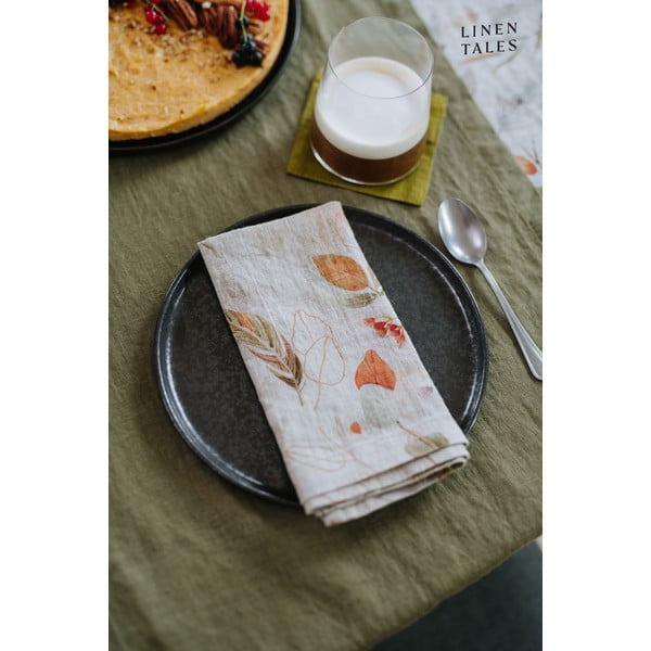 Maslinasto zelena lanena krpa Linen Tales, 65 x 45 cm-image-1