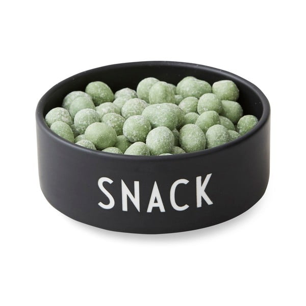 Crna porculanska zdjela Design Letters Snack, ø 12 cm-image-1