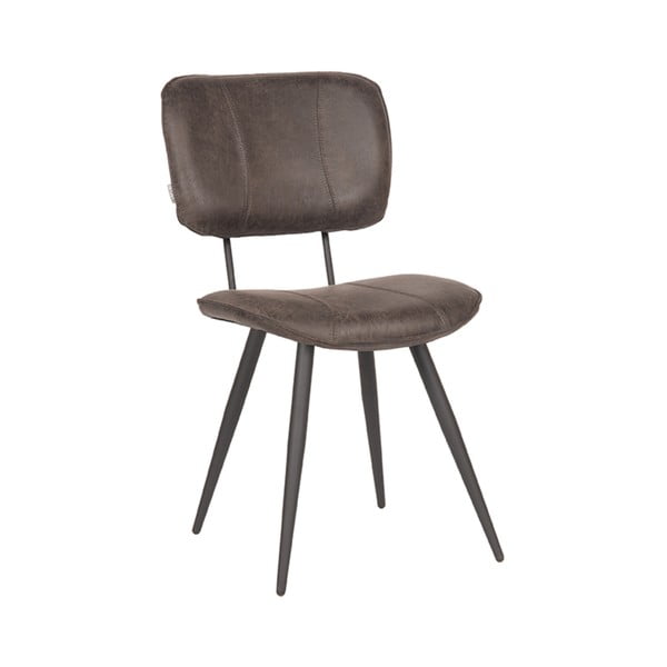 Antracitno sive kožne blagovaonske stolice u setu 2 kom Fos – LABEL51