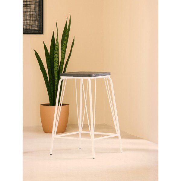 Bijeli/u tamnoj prirodnoj boji stolac od čvrstog brijesta District – Premier Housewares-image-1