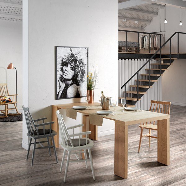 Prirodna blagovaonska stolica od drva kaučukovca Kave Home Kristie-image-1