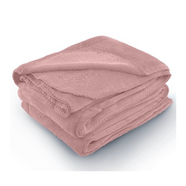 Ružičasta deka od mikrovlakana AmeliaHome Tyler, 220 x 240 cm
