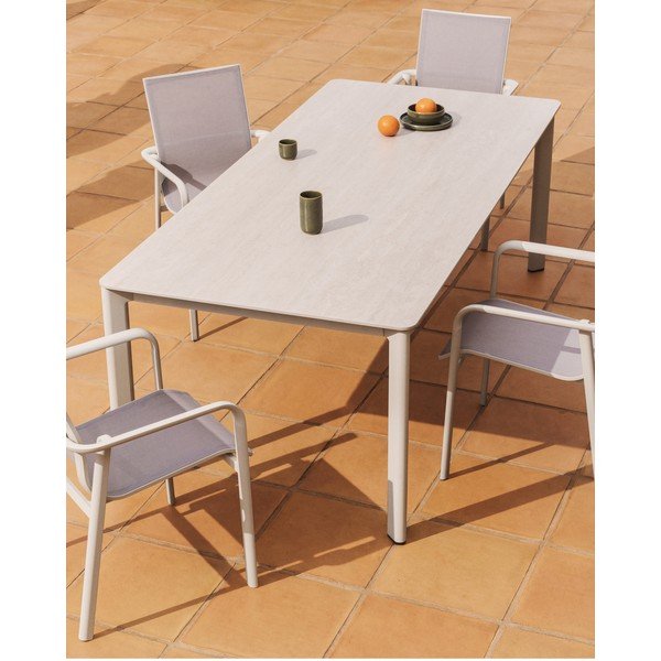 Vrtni stol s kamenom pločom stola 100x220 cm Anafi – Kave Home-image-2