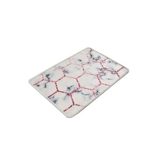 Bijelo-sivi kupaonski tepih 60x40 cm Honeycomb - Foutastic