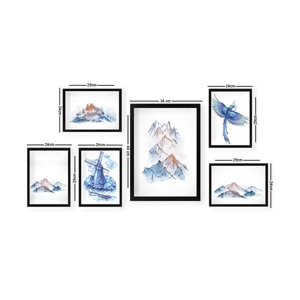 Slike u setu od 6 kom Watercolor - Wallity-image-2
