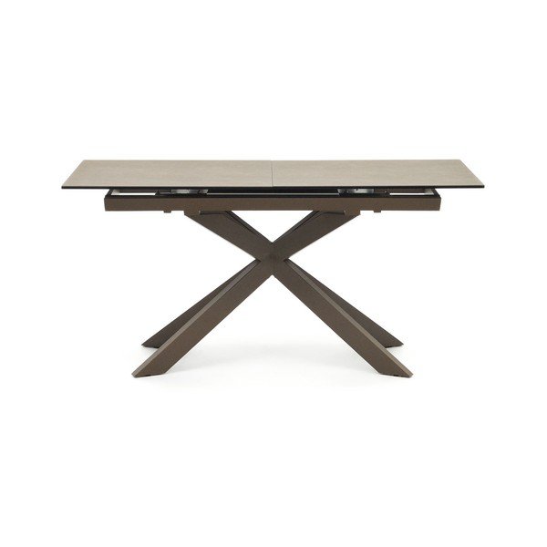 Smeđi proširiv blagovaonski stol s keramičkom daskom 90x160 cm Atminda – Kave Home-image-2