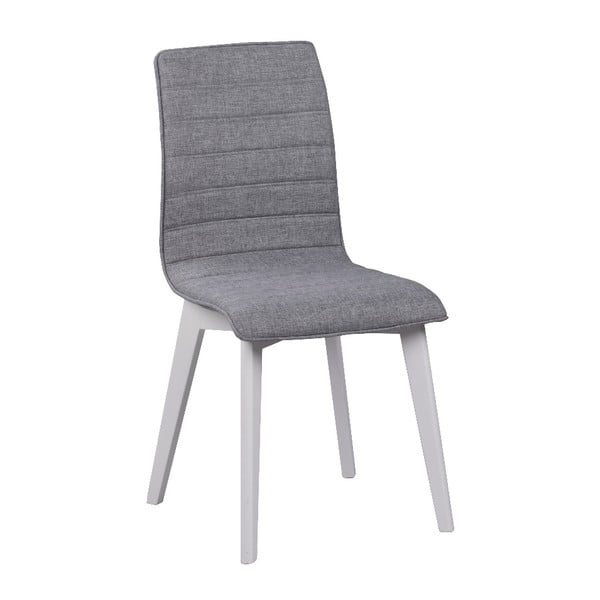 Siva stolica za blagovanje s bijelim rowico Grace nogama