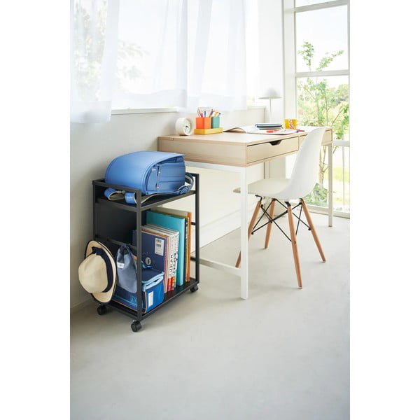 Crni metalni regal na kotačima 42x60 cm Tower – YAMAZAKI-image-2