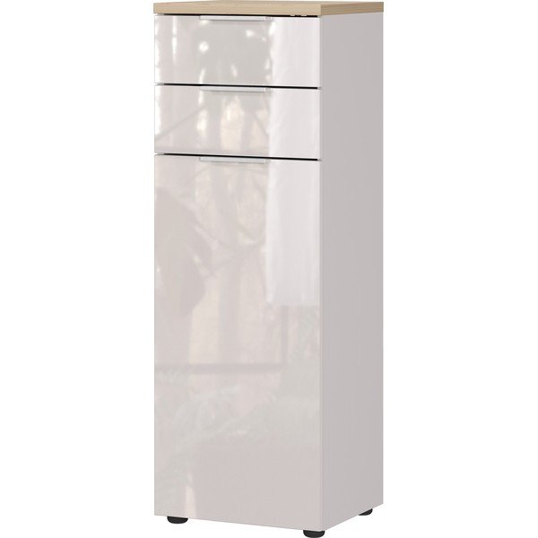 Krem visok/uski kupaonski ormarić u sjajnom dekoru 39x112 cm Tavira – Germania-image-2