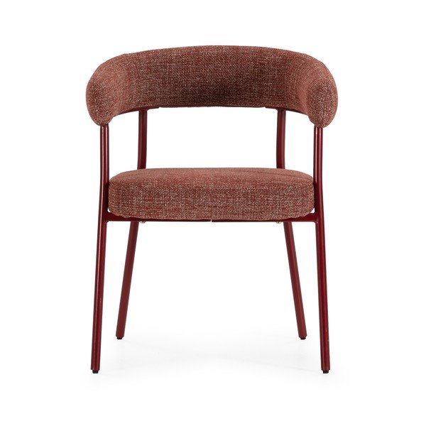 Podstavljene blagovaonske stolice u setu s naslonima za ruke 2 kom boja terakote Yuri – MOME-image-4