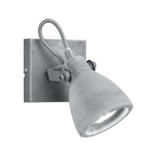 Zidna lampa sive boje Trio Concrete, dužine 10 cm