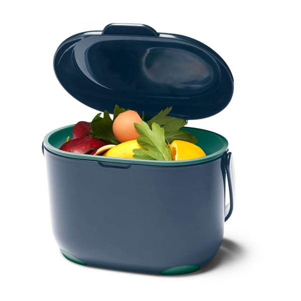 Plavo-zelena kanta za kompostabilni otpad Addis Caddy, 2,5 l-image-1