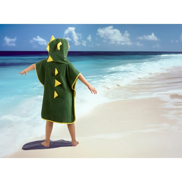 Zeleni pamučan dječji pončo Joep – Good Morning-image-1
