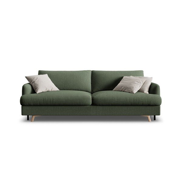 Zelena sklopiva/s prostorom za odlaganje sofa 233 cm Naomi – Micadoni -image-1