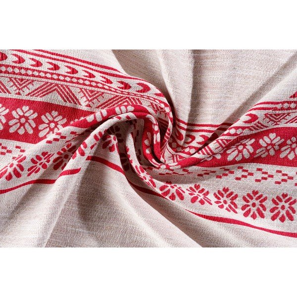 Crvena/bež zavjesa 140x255 cm Doina – Mendola Fabrics-image-1