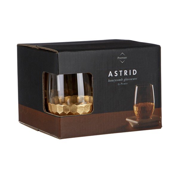 Set od 4 čaša s detaljima zlatni Premier Housewares Astrid, 240 ml-image-4