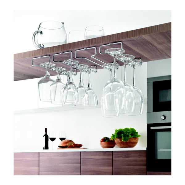 Željezni zidni stalci za čaše u setu 2 kom u srebrnoj boji Rail – Metaltex-image-2