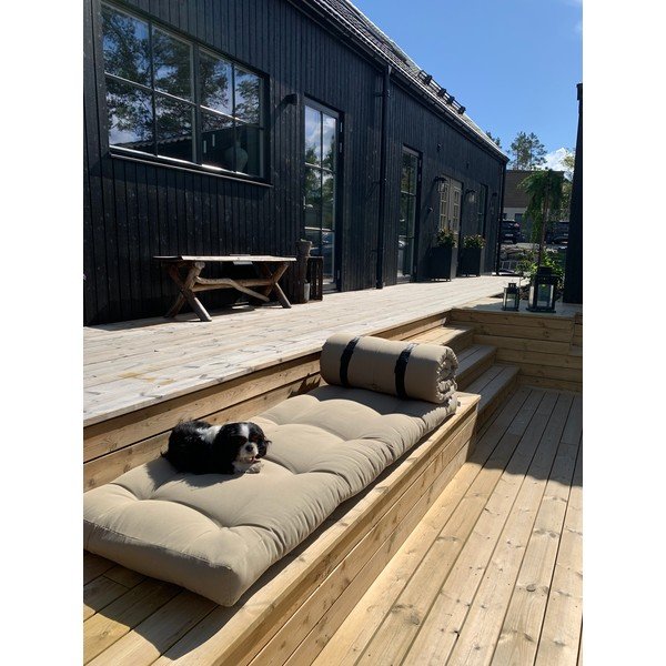 Bež mekana sklopiva stolica prikladna za eksterijer Karup Design Design OUT ™ Buckle Up Beige-image-1