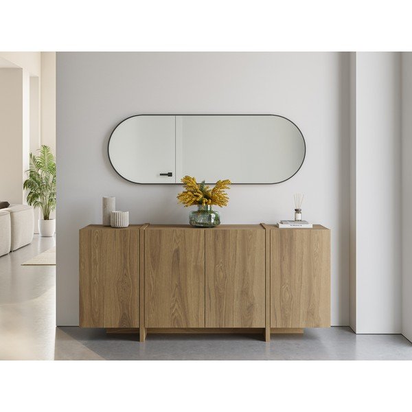 Komoda u dekoru hrasta u prirodnoj boji 180x79x40 cm Volia – Marckeric-image-1